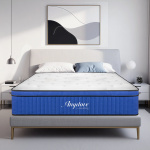 Anydove Queen Size Mattress 10/ 12 inch, Innerspring Mattress Queen in a Box, Hybrid Mattress for Pressure Relief, Blue - Image 5