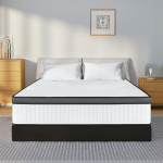 Queen Mattress 10/ 12 inch, Hybrid Queen Size Mattress in a Box with Upgrade Innerspring, White