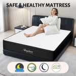 Anydove Queen Size Mattress 10/ 12 inch, Innerspring Mattress Queen in a Box, Hybrid Mattress for Pressure Relief, Black - Image 4