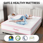 Anydove Queen Size Mattress 10/ 12 inch, Innerspring Mattress Queen in a Box, Hybrid Mattress for Pressure Relief, Pink - Image 8