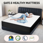 Queen Mattress 10/ 12 inch, Hybrid Queen Size Mattress in a Box with Upgrade Innerspring, Black - Image 6