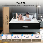 Anydove Queen Size Mattress 10/ 12 inch, Innerspring Mattress Queen in a Box, Hybrid Mattress for Pressure Relief, Black - Image 2