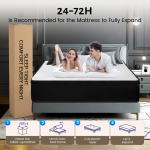 Queen Mattress 10/ 12 inch, Hybrid Queen Size Mattress in a Box with Upgrade Innerspring, Black - Image 4
