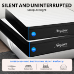 Anydove Queen Size Mattress 10/ 12 inch, Innerspring Mattress Queen in a Box, Hybrid Mattress for Pressure Relief, Black - Image 6
