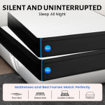 Queen Mattress 10/ 12 inch, Hybrid Queen Size Mattress in a Box with Upgrade Innerspring, Black - Image 8