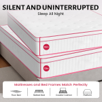 Queen Mattress 10/ 12 inch, Hybrid Queen Size Mattress in a Box with Upgrade Innerspring, Pink - Image 8