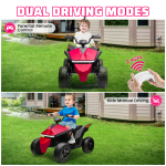 Kids ATV 4 Wheeler 24V, Ride on Toys Electric Car for Ages 3+ Toddlers Boys Girls with Remote Control, LED Headlights, Bluetooth, Music Player, Pink - Image 2