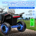 Kids ATV 4 Wheeler 24V, Ride on Toys Electric Car for Ages 3+ Toddlers Boys Girls with Remote Control, LED Headlights, Bluetooth, Music Player, Grey - Image 4