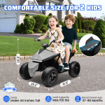 Kids ATV 4 Wheeler 24V, Ride on Toys Electric Car for Ages 3+ Toddlers Boys Girls with Remote Control, LED Headlights, Bluetooth, Music Player, Grey - Image 6