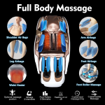 KOLLECKTIV 4D Massage Chair Full Body, Upgraded Footrest, SL Track Zero Gravity Shiatsu Stretch Massage Chair Recliners with Heating, AI Voice, White - Image 2