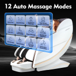 KOLLECKTIV 4D Massage Chair Full Body, Upgraded Footrest, SL Track Zero Gravity Shiatsu Stretch Massage Chair Recliners with Heating, AI Voice, White - Image 3