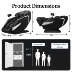 KOLLECKTIV 2025 Upgraded Massage Chair Full Body Zero Gravity 4D SL Track Yoga Stretching, AI Voice, Black - Image 7