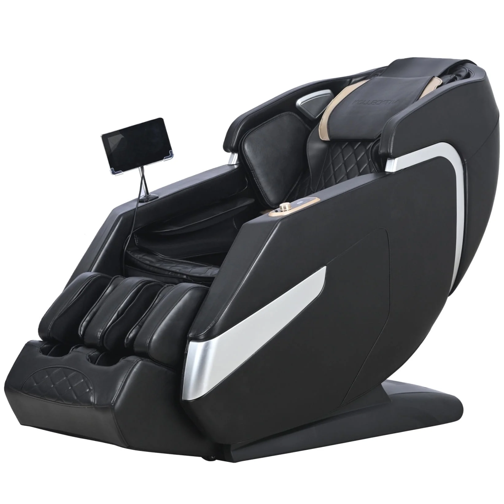 画板 1 KOLLECKTIV 2025 Upgraded Massage Chair Full Body Zero Gravity 4D SL Track Yoga Stretching, AI Voice, Black - Image 1